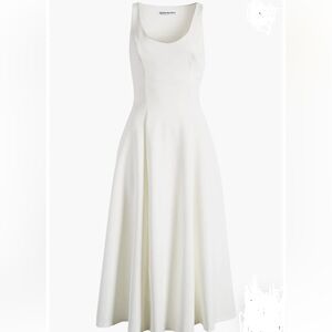 Reformation NWT Mikol Midi Sleeveless Dress Small White Fit & Flare A Line